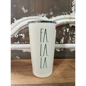 VHTF NWT Rae Dunn Fa La La 18 Oz Stainless Steel Insulated Tumbler With Lid